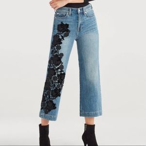 7 For All Mankind Cropped Alexa With Floral